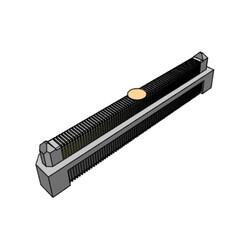 140 Position Connector Header, Outer Shroud Contacts Surface Mount Gold - Samtec Inc.