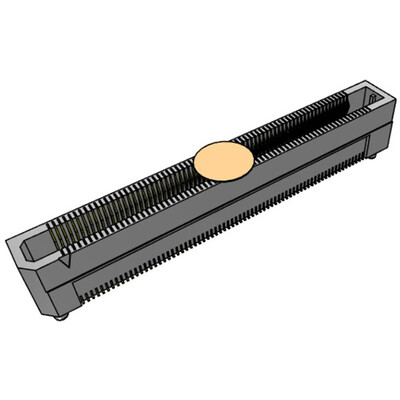 140 Position Connector Socket, Center Strip Contacts Surface Mount Gold - 1