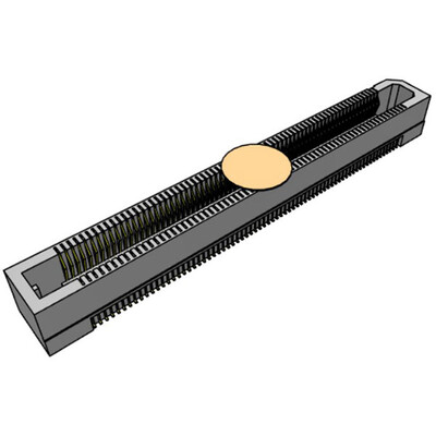 140 Position Connector Socket, Center Strip Contacts Surface Mount Gold - 1