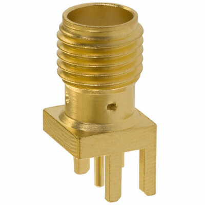 SMA Connector Jack, Female Socket 50 Ohms Board Edge, End Launch Solder - 1