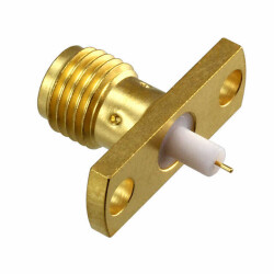SMA Connector Jack, Female Socket 50 Ohms Panel Mount Solder - Cinch Connectivity Solutions Johnson