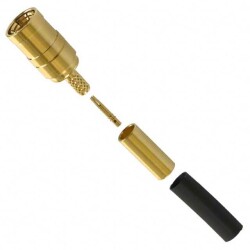 SMB, Mini Connector Plug, Female Socket 75 Ohms Free Hanging (In-Line) Solder - Amphenol RF