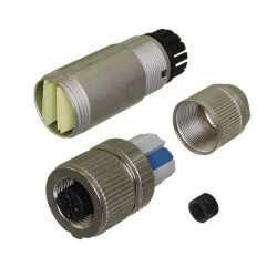 5 Position Circular Connector Receptacle, Female Sockets Spring-Cage - Phoenix Contact