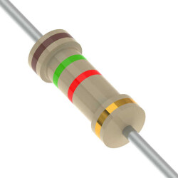 1.5 kOhms ±5% 0.25W, 1/4W Through Hole Resistor Axial Automotive AEC-Q200 Carbon Film - 1