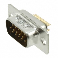 15 Position D-Sub, High Density Plug, Male Pins Connector - HARTING