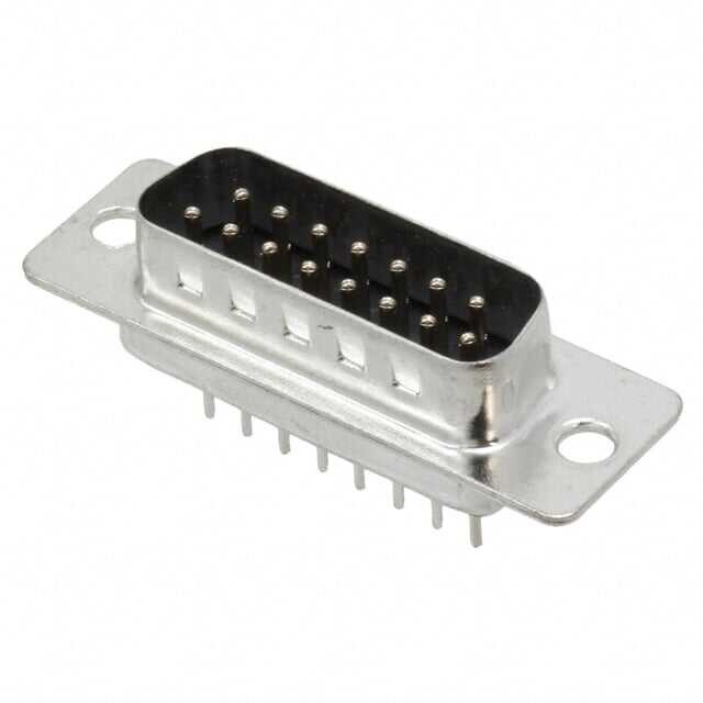 15 Position D-Sub Plug, Male Pins Connector
