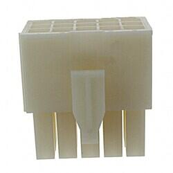 15 Rectangular Connectors - Housings Plug Natural 0.163