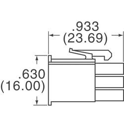 15 Rectangular Connectors - Housings Plug Natural 0.163