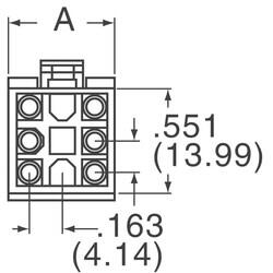 15 Rectangular Connectors - Housings Plug Natural 0.163