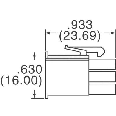 15 Rectangular Connectors - Housings Plug Natural 0.163