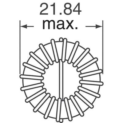 150 µH Shielded Toroidal Inductor 3.9 A 43mOhm Max Radial, Horizontal (Open) - 3