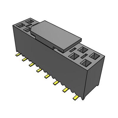 16 Position Receptacle, Bottom Entry Connector Surface Mount - 1