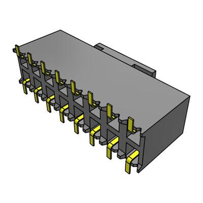 16 Position Receptacle, Bottom Entry Connector Surface Mount - 2
