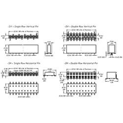 16 Position Receptacle, Bottom Entry Connector Surface Mount - 3