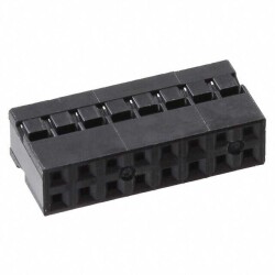 16 Position Rectangular Housing Connector Receptacle Black 0.079