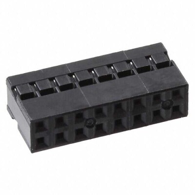 16 Position Rectangular Housing Connector Receptacle Black 0.079