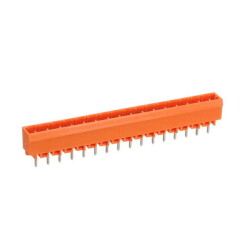 16 Position Terminal Block Header, Male Pins, Shrouded (4 Side) 0.200