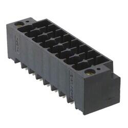 16 Position Terminal Block Header, Male Pins, Shrouded (4 Side) 0.138