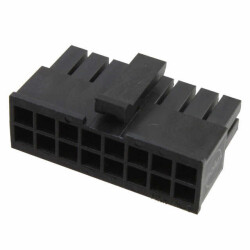 16 Rectangular Connectors - Housings Receptacle Black 0.118