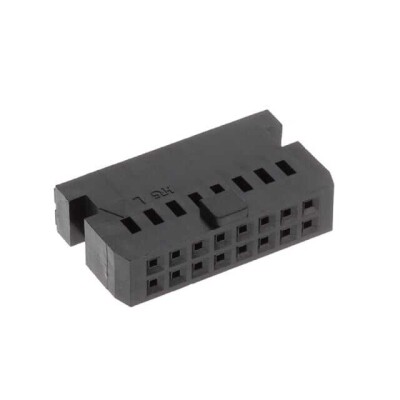 16 Rectangular Connectors - Housings Socket Black 0.100