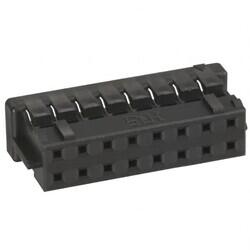 16 Rectangular Connectors - Housings Receptacle Black 0.079