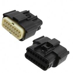 16 Rectangular Connectors - Housings Receptacle Black 0.138
