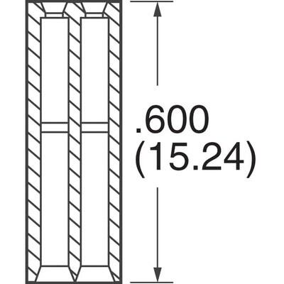 16 Rectangular Connectors - Housings Receptacle Black 0.100