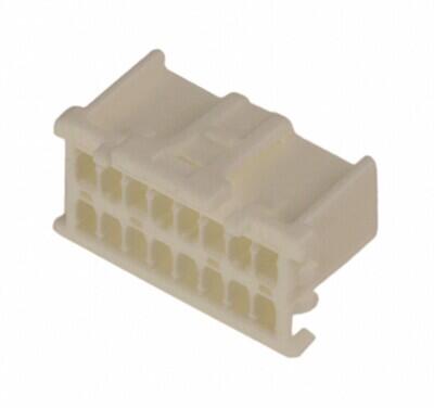 16 Rectangular Connectors - Housings Receptacle White 0.079