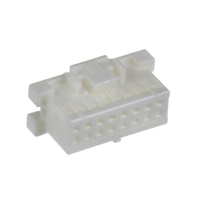 16 Rectangular Connectors - Housings Receptacle Natural 0.098