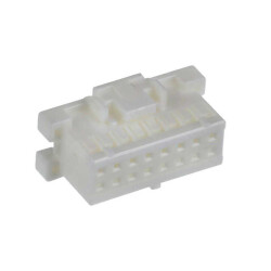 16 Rectangular Connectors - Housings Receptacle Natural 0.098