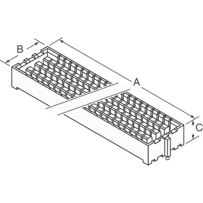 160 Position Connector High Density Array, Female Surface Mount Gold - 1