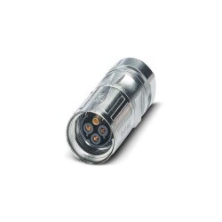 6 (5 + PE) Position Circular Connector Plug Housing Free Hanging (In-Line) Backshell, Coupling Nut - Phoenix Contact