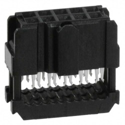 10 Position Rectangular Receptacle Connector IDC Gold or Gold-Palladium 26-28 AWG - TE Connectivity AMP Connectors
