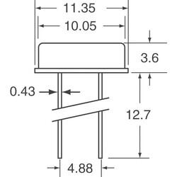 16MHz ±30ppm Crystal 20pF 40 Ohms HC-49/US - 3