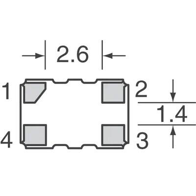 16MHz TCXO HCMOS Oscillator 3.3V 4-SMD, No Lead - 4