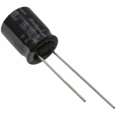 1000 µF 16 V Aluminum Electrolytic Capacitors Radial, Can 2000 Hrs @ 85°C - 1