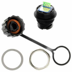 Jack Modular Connector 8p8c (RJ45, Ethernet) Straight Shielded Cat5e - Amphenol CONEC