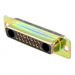 17 (15 + 2 Coax or Power) Position D-Sub, Combo Receptacle, Female Sockets Connector - ITT Cannon, LLC