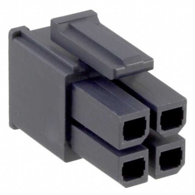 4 Position Rectangular Housing Connector Receptacle Black 0.224