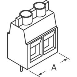 2 Position Wire to Board Terminal Block Horizontal with Board 0.375