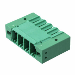 4 Position Terminal Block Header, Male Pins, Shrouded (4 Side) 0.300