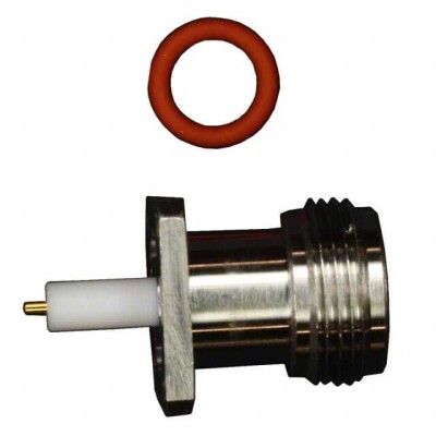 N Type Connector Receptacle, Female Socket 50 Ohms Panel Mount Solder - 1