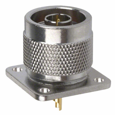 N Type Connector Receptacle, Male Pin 50 Ohms Panel Mount Solder Cup - 1