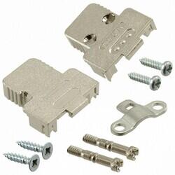 9 Position Two Piece Backshell Connector Gray 90°, 180° Shielded - Molex