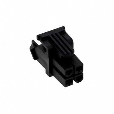 4 Position Rectangular Housing Connector Receptacle Black 0.165