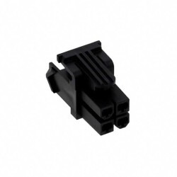 4 Position Rectangular Housing Connector Receptacle Black 0.165