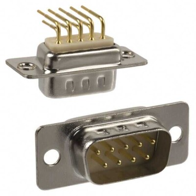 9 Position D-Sub Plug, Male Pins Connector - 1