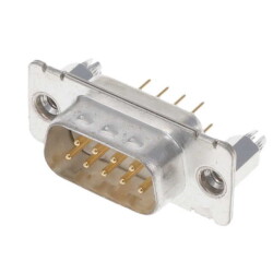 9 Position D-Sub Plug, Male Pins Connector - 1