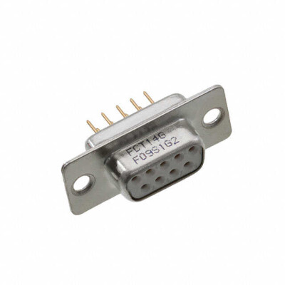 9 Position D-Sub Receptacle, Female Sockets Connector - 1