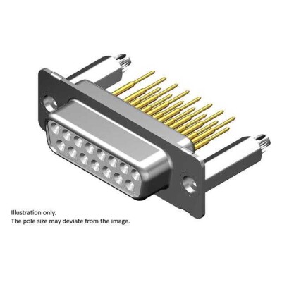 25 Position D-Sub Receptacle, Female Sockets Connector - 1